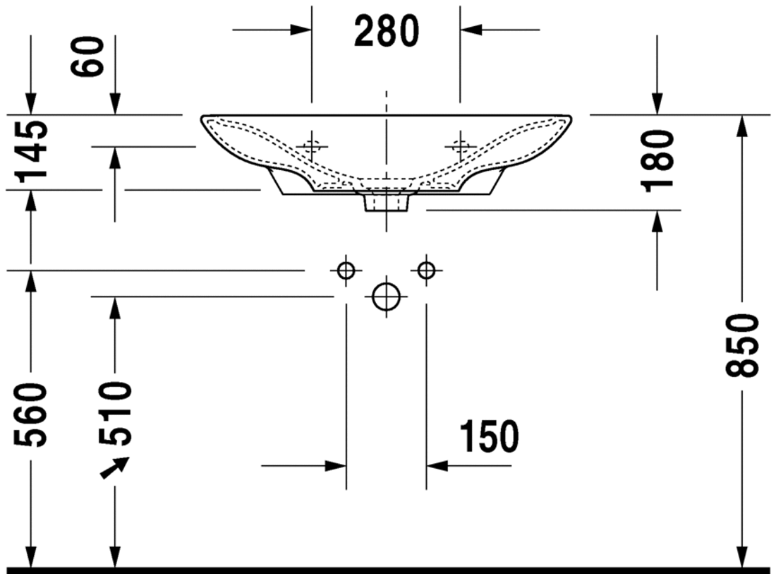 Slika od PuraVida Washbasin + 70