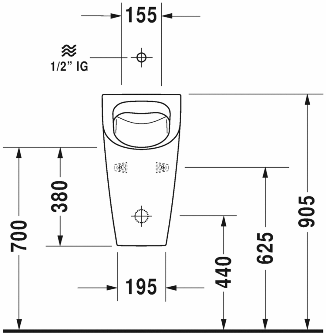 Slika od ME by Starck Urinal Duravit Rimless® 0,5 L