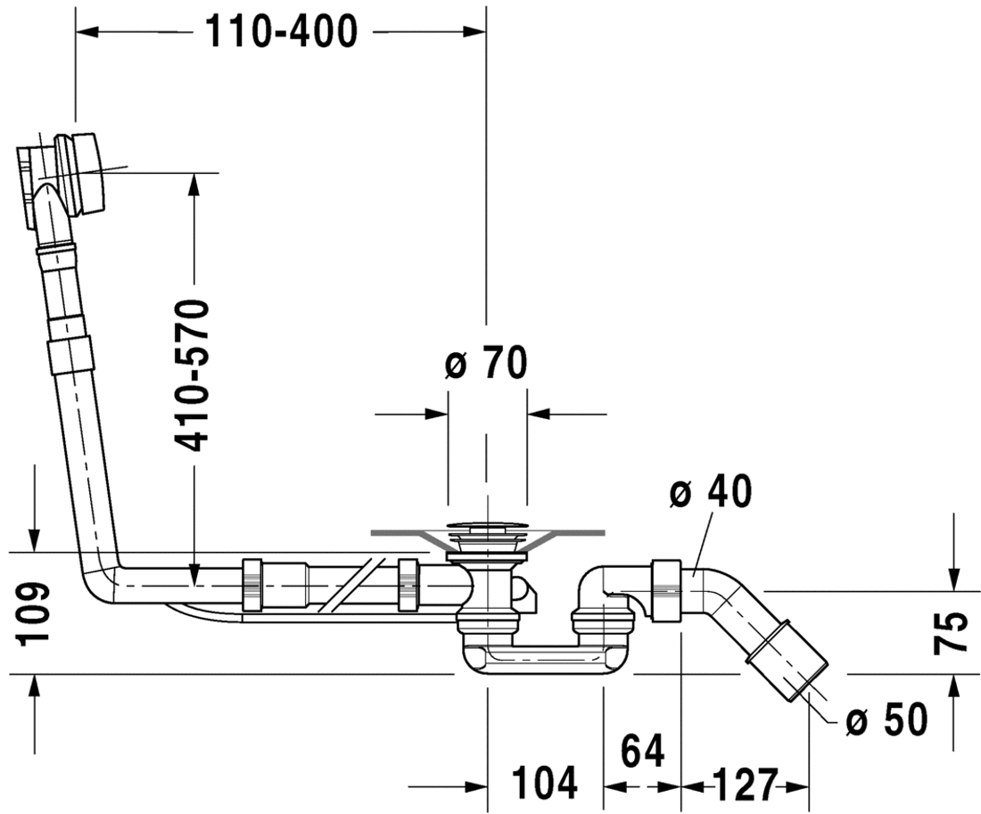 Slika od Waste and overflow Quadroval