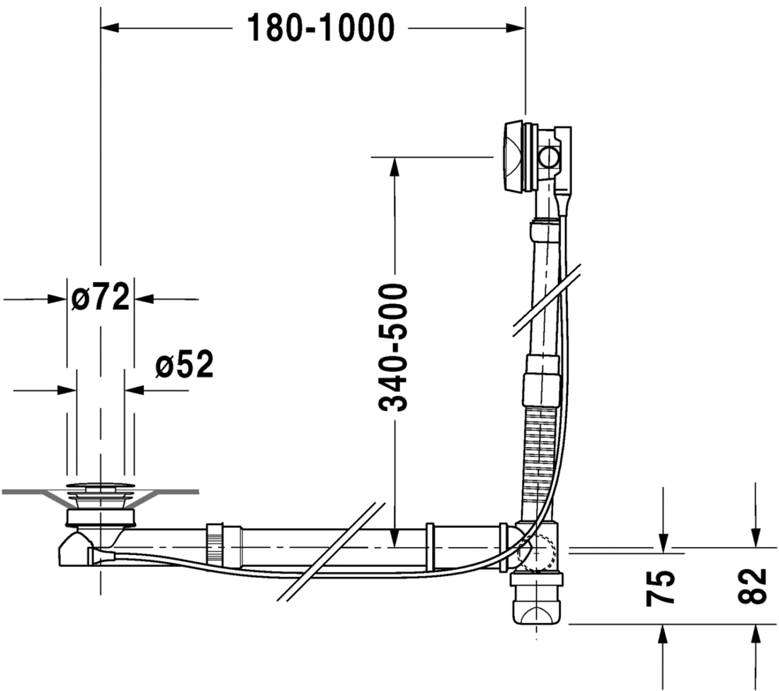 Slika od Waste and overflow Quadroval