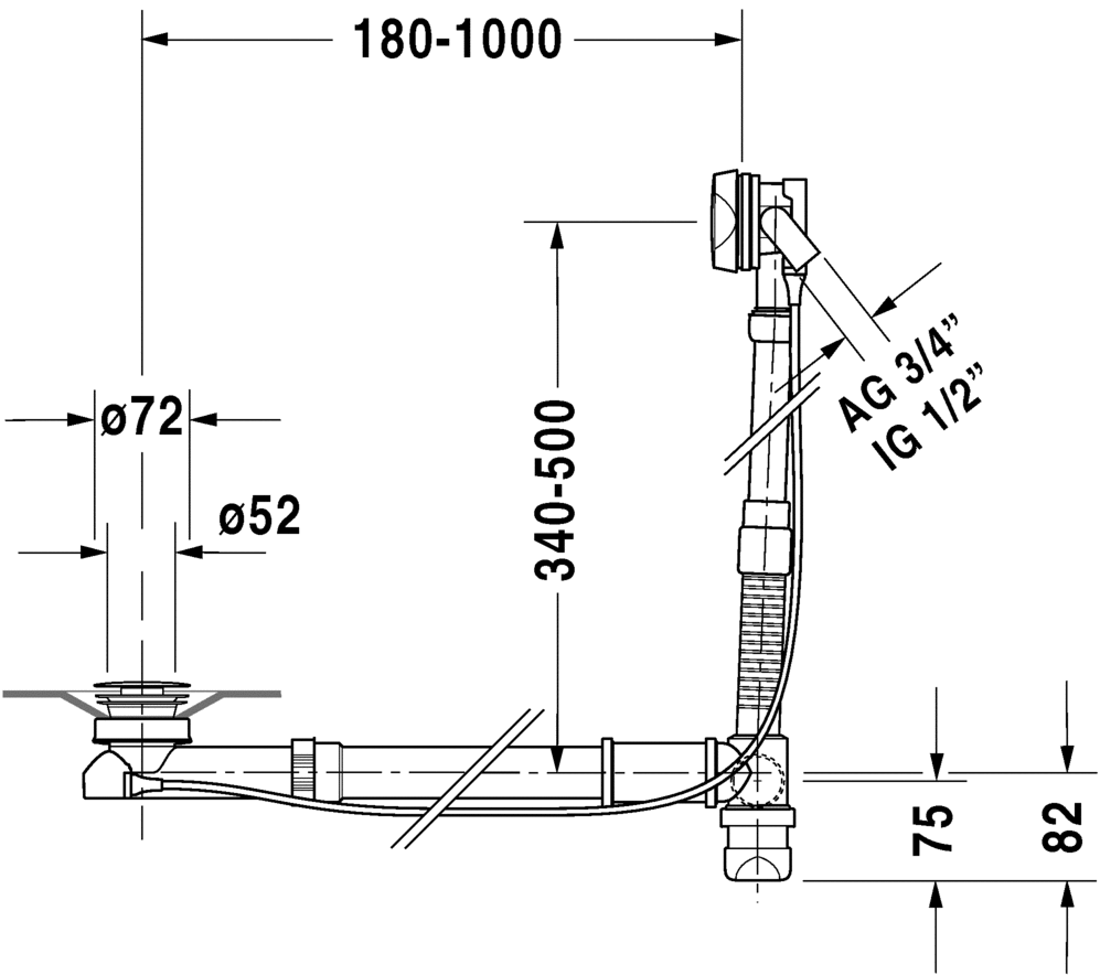 Slika od Waste and overflow Quadroval