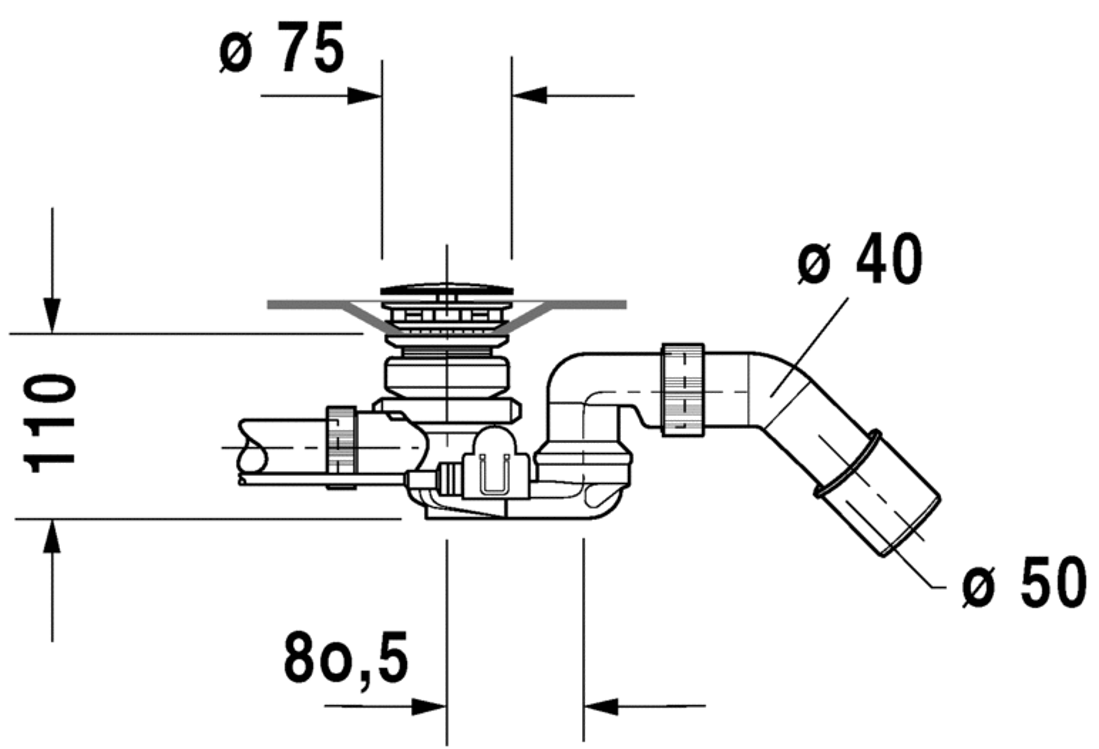 Slika od Waste and overflow Quadroval