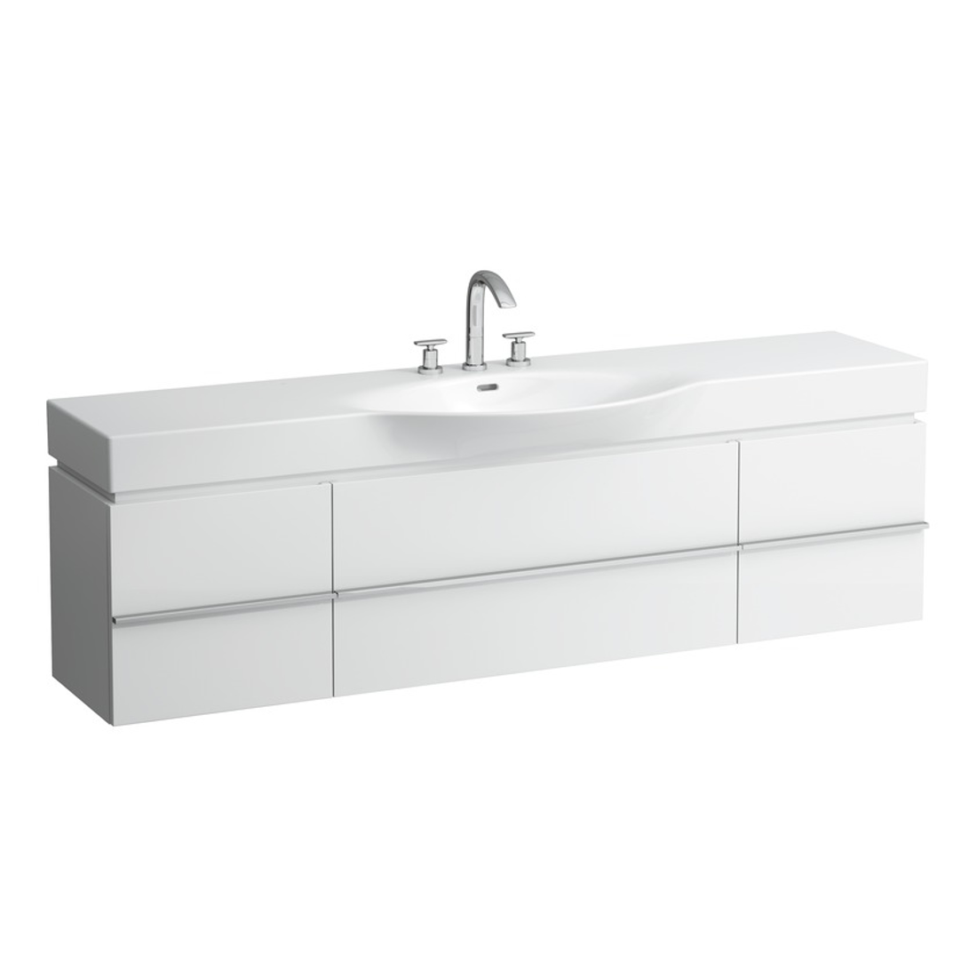 Slika od CASE ormarić za umivaonik sa jednom fiokom i dve staklene police