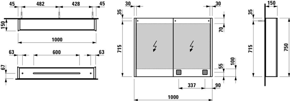 Slika od FRAME 25 ogledalo sa aluminijumskim okvirom