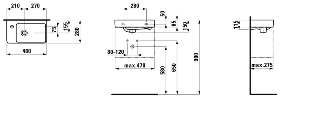 Slika od PRO S 48 mali umivaonik