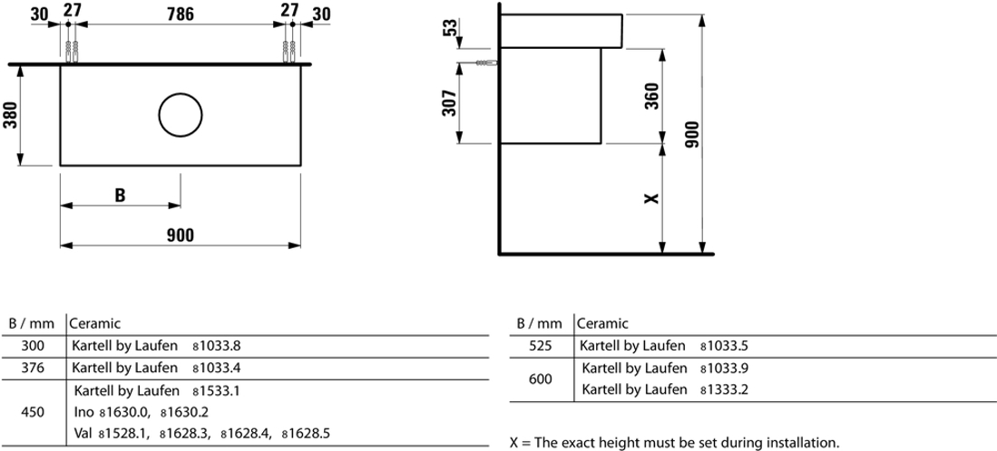 Slika od Boutique ormarić za umivaonik sa jednom fiokom