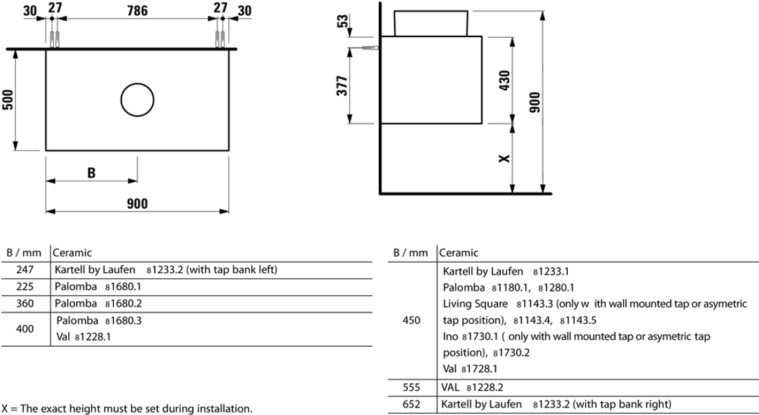 Slika od Boutique ormarić za umivaonik sa jednom fiokom