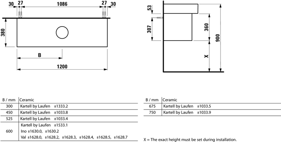 Slika od Boutique ormarić za umivaonik sa jednom fiokom
