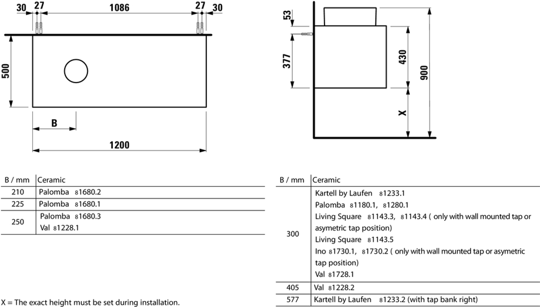 Slika od Boutique ormarić za umivaonik sa jednom fiokom