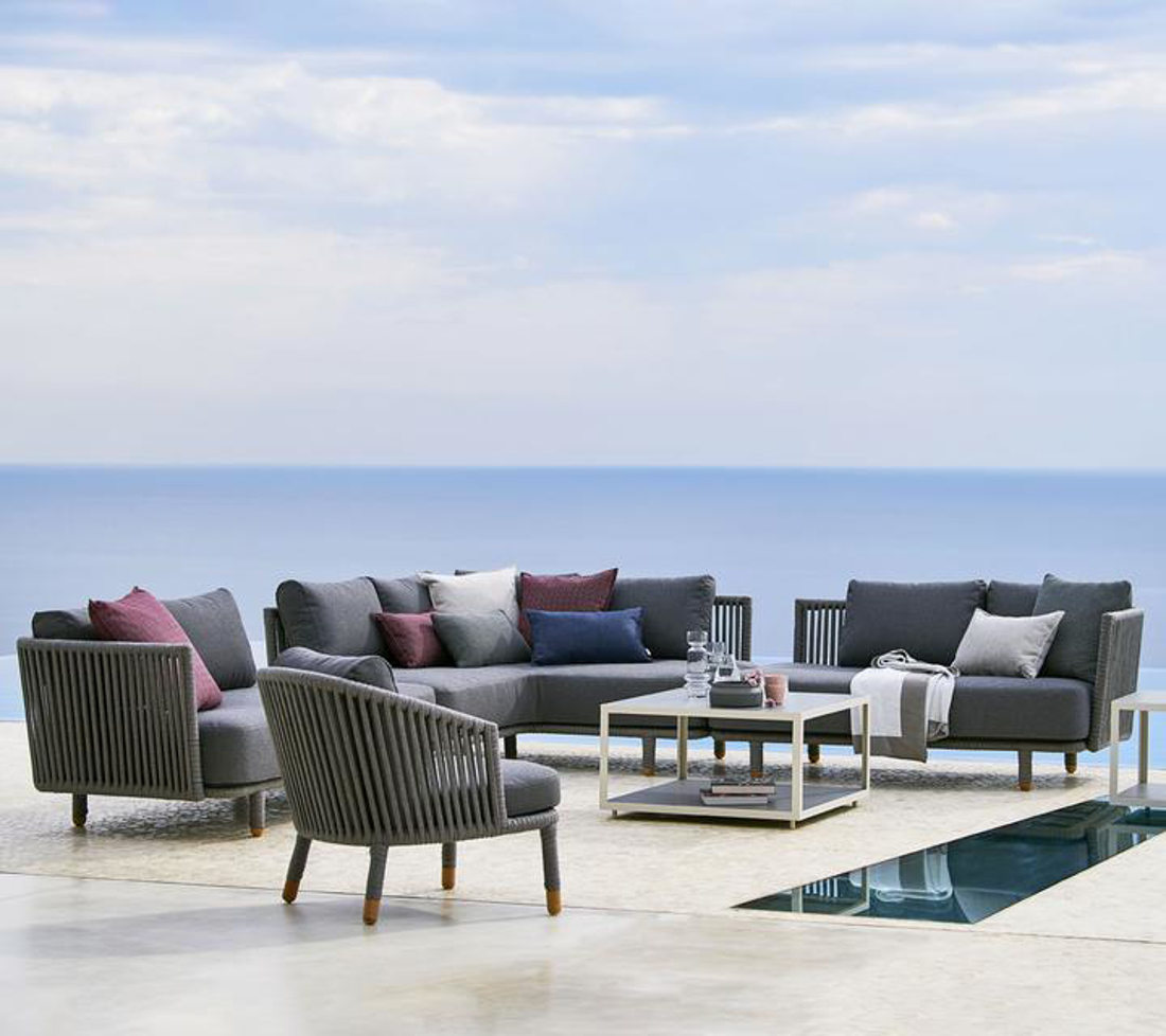 Slika od Moments lounge chair, incl. Grey cushion set
