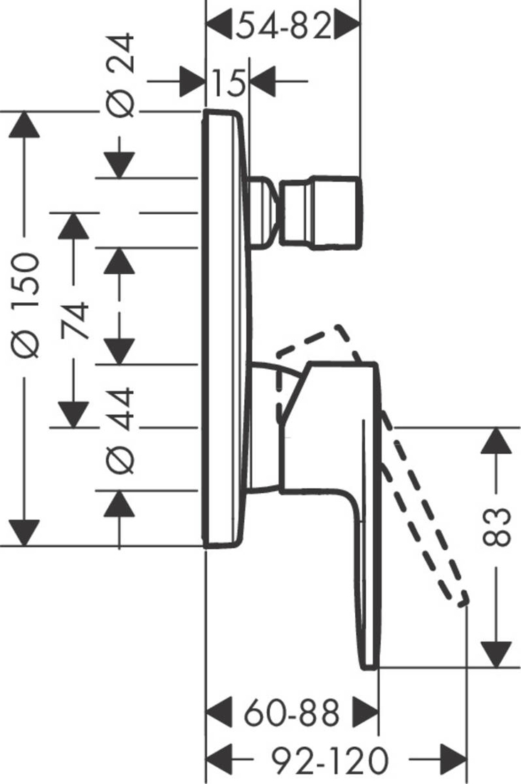 Picture of Vernis Blend jednoručni mešač za tuširanje