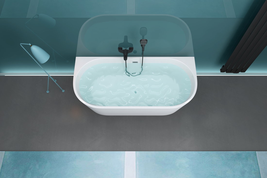 Slika od KLOP KADA BELA SJAJ 1700X770X590