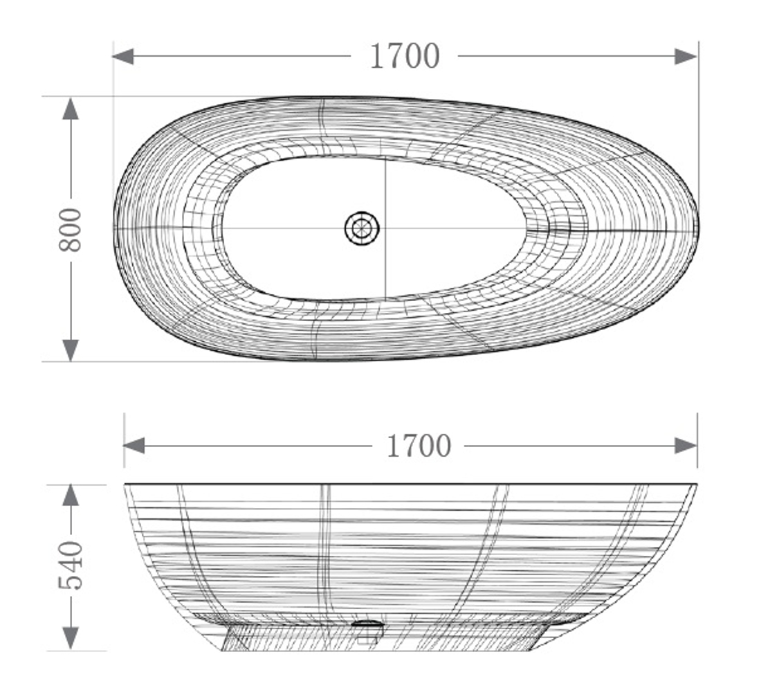Slika od ROT SAMOSTOJEĆA KADA CRVENA TRANSPARENTNA 170X80