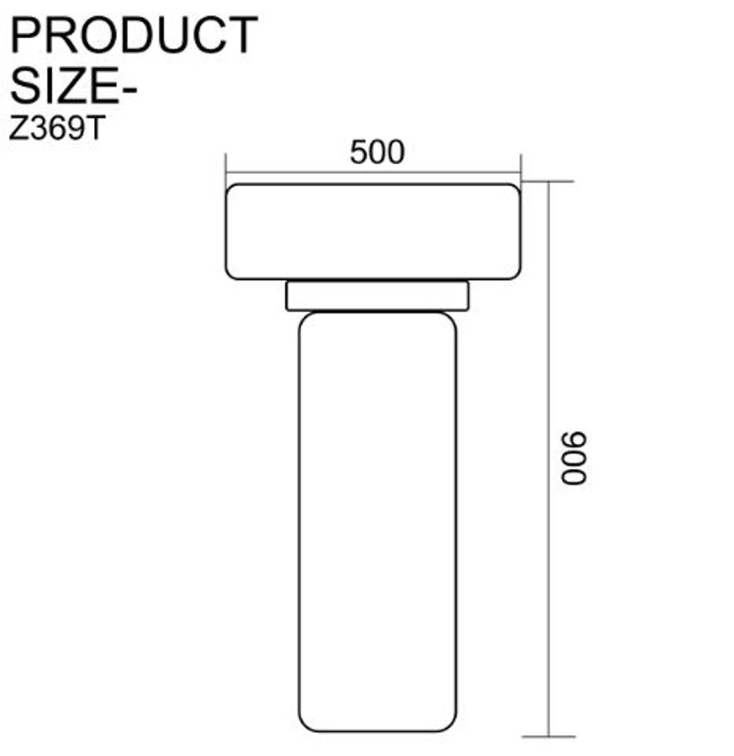 Slika od TILL TRANSPARENTNI SAMOSTOJEĆI UMIVAONIK PLAVI 500X500X900
