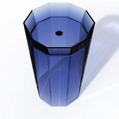 Slika od MOVE TRANSPARENTNI SAMOSTOJEĆI UMIVAONIK PLAVI 500X500X900