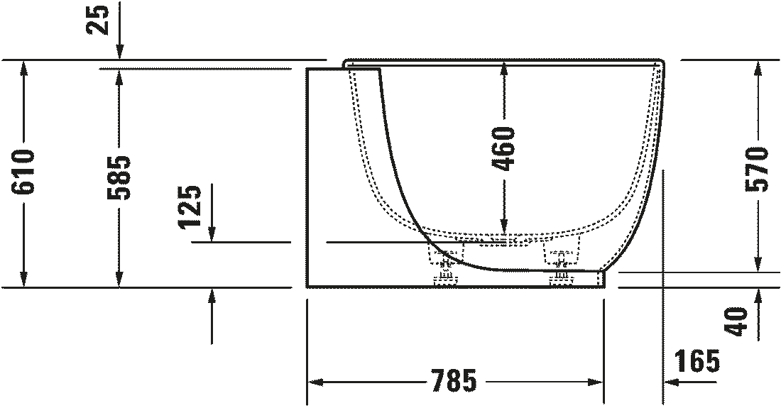 Slika od DURAVIT LUV BATHTUB 1850 X 950 mm DESNA