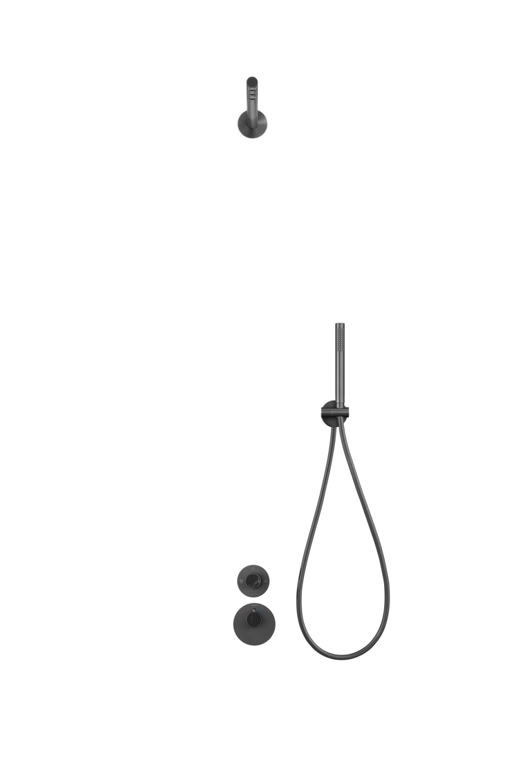 Slika od ZERO TERM TUŠ SET ZA KABINU (2 FUNKCIJE) GUN METAL