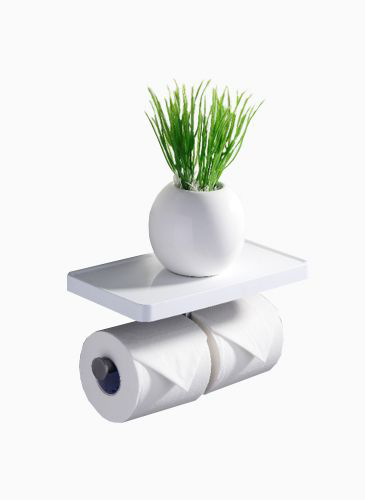 Slika od DRŽAČ ZA WC PAPIR DUPLI SA POLICOM