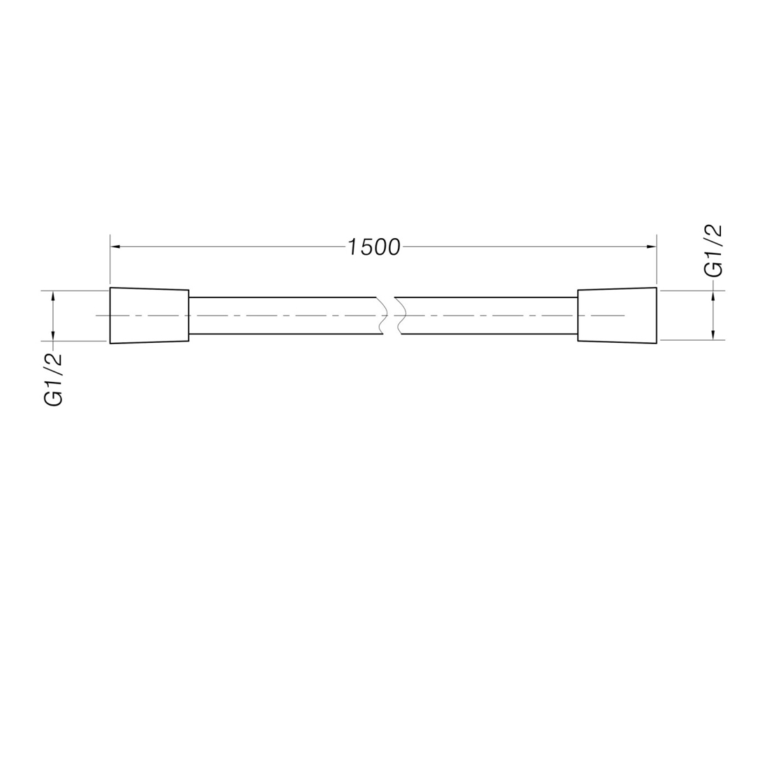Slika od OGRID TUŠ CREVO 1,5 m GUN METAL