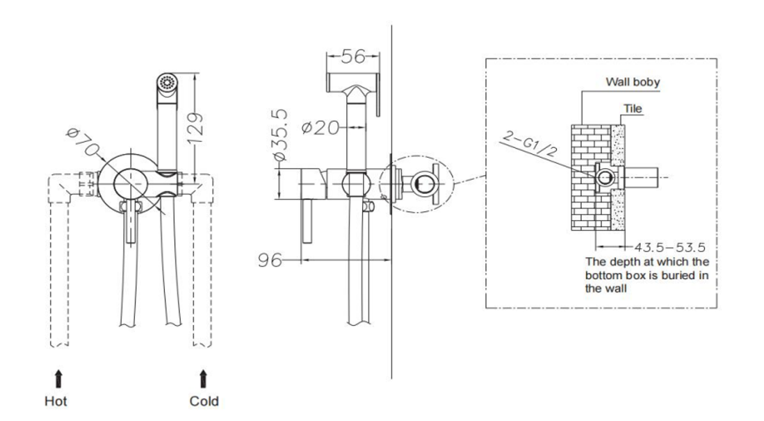 Slika od MINIMALIST RUCNI TUS BIDE