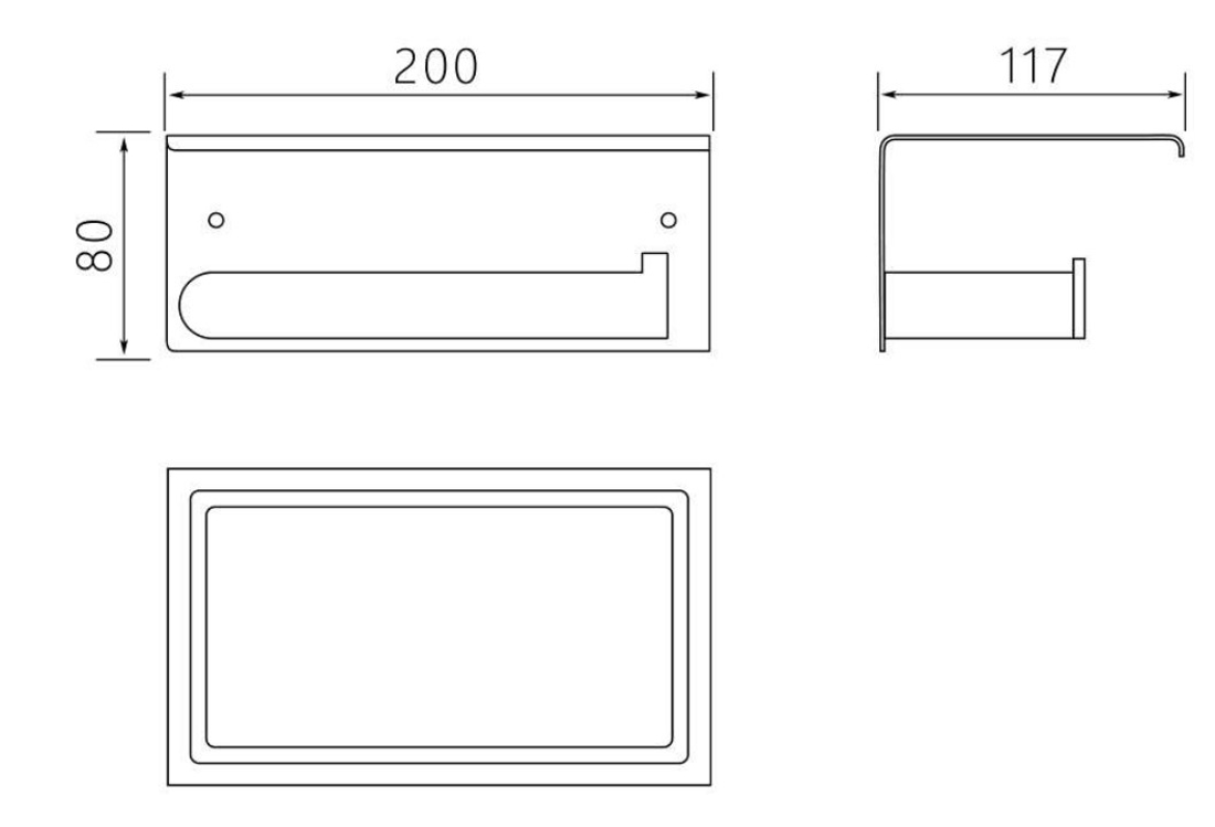 Slika od LIRIS DRŽAČ WC PAPIRA SA POLICOM HROM