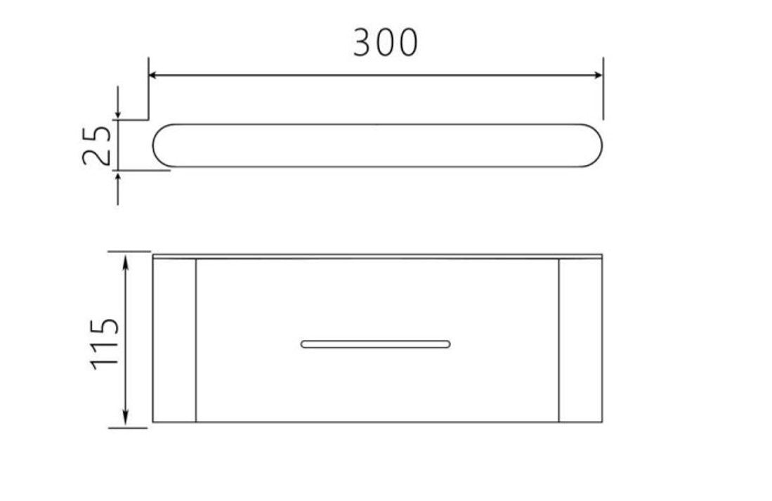 Slika od LIRIS POLICA ZA TUŠ KABINU HROM 30X11,5 CM