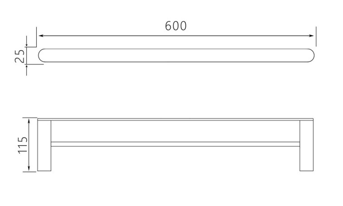 Slika od LIRIS DRŽAČ PEŠKIRA HROM  60 CM