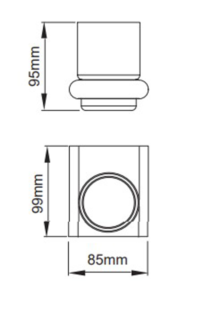 Slika od 25 SERIES DRŽAČ ZA CETKICE MATT BLACK
