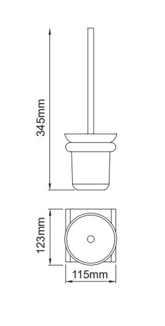 Slika od 25 SERIES DRŽAČ ZA WC ČETKU MATT BLACK