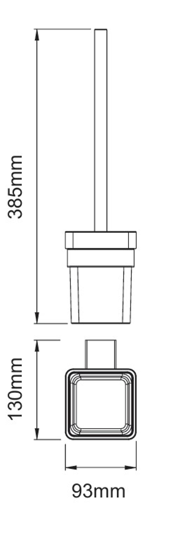 Slika od 69 SERIES DRŽAČ ZA WC ČETKU GUN GREY