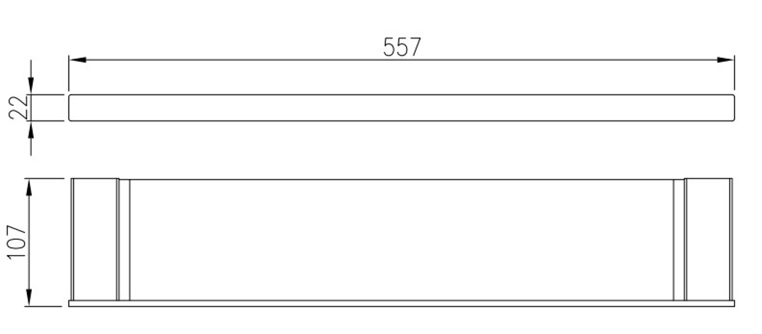 Slika od 69 SERIES TUŠ POLICA STAKLENA 60 GUN GREY
