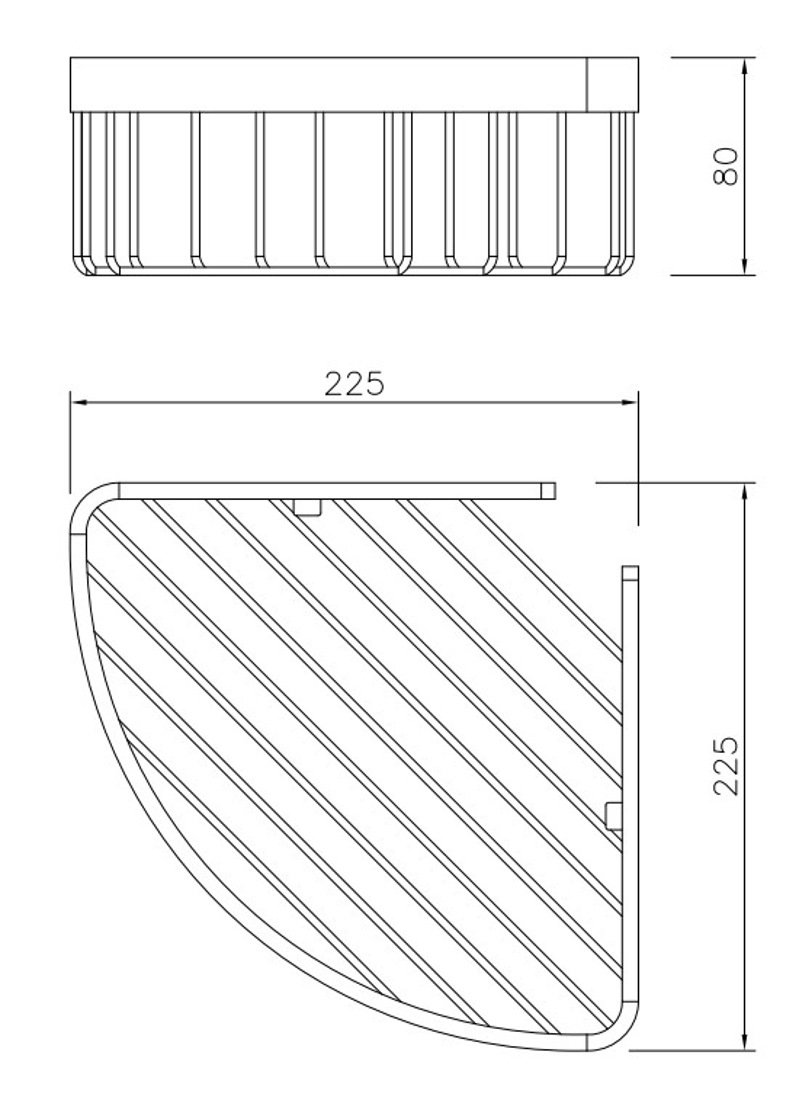 Slika od 69 SERIES REŠETKA POLICA ZA TUŠ GUN GREY