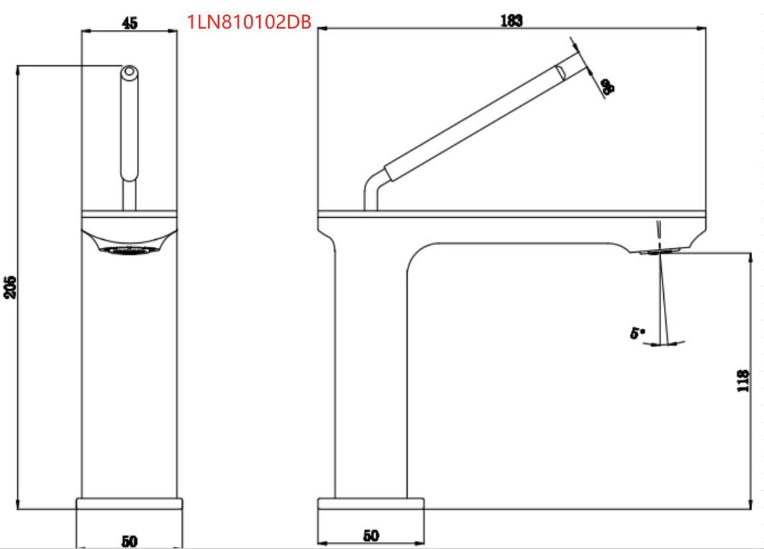 Slika od COOL BATERIJA ZA LAVABO 118 CRNA KERAMIKA