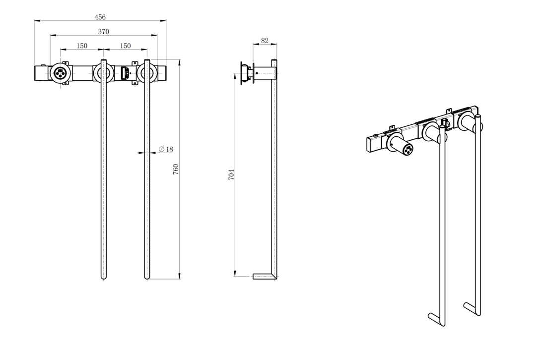 Slika od SOLO RADIJATOR 456*760 BRUSHED GREY