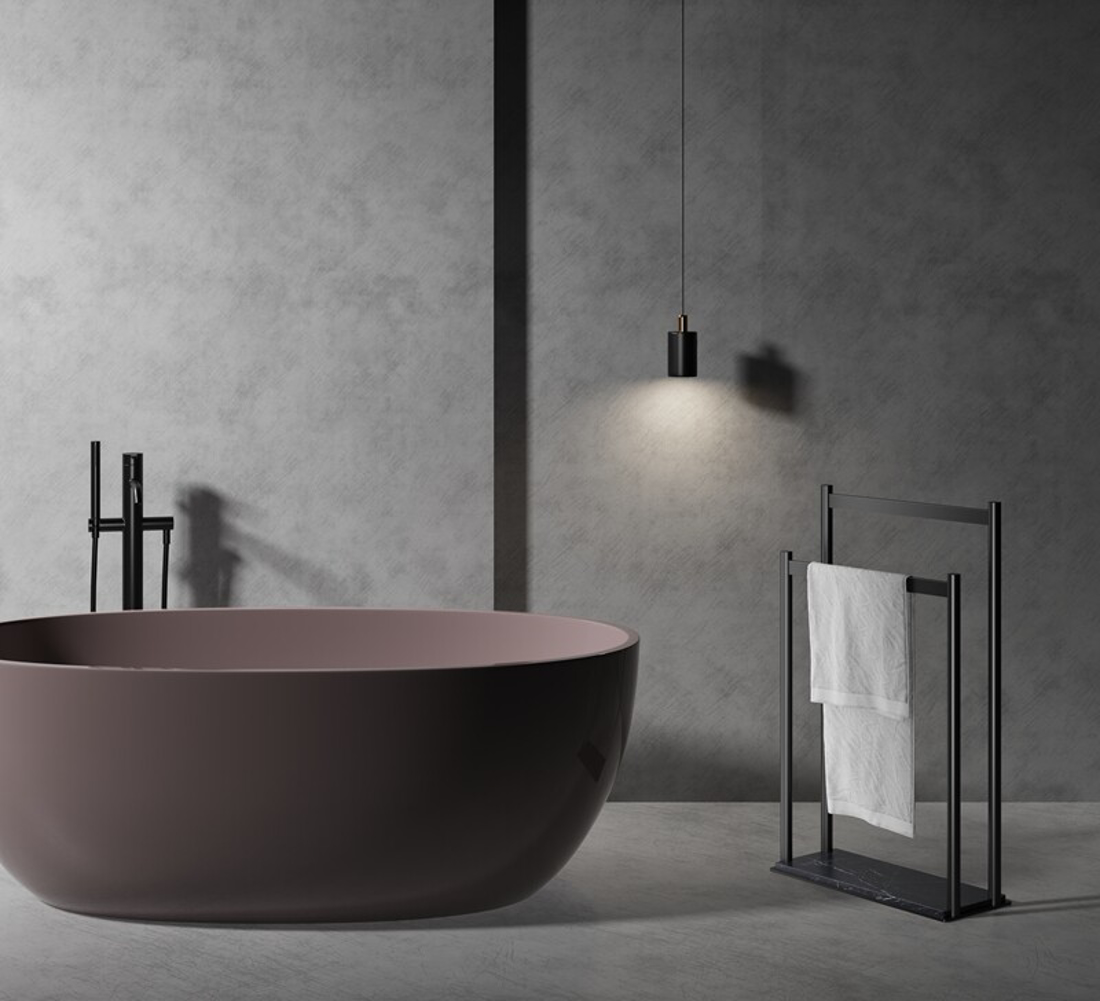 Slika od DRŽAČ PEŠKIRA DUPLI SAMOSTOJEĆI GUN METAL