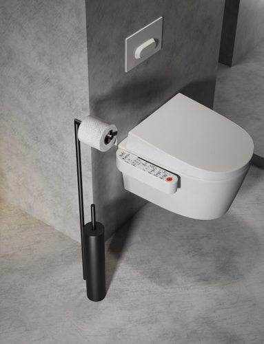 Slika od SAMOSTOJEĆA WC ČETKA+PAPIR BRUSHED GREY