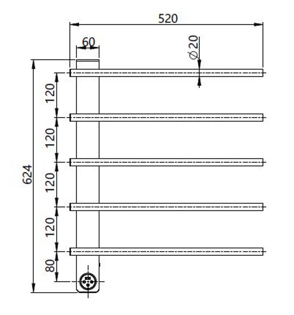 Slika od LIME RADIJATOR 624.5x520x80 BRUSHED GUN GREY