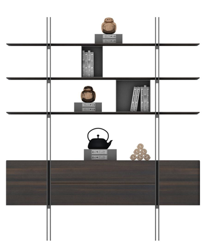 Slika od BREEZE POLICA 168*39,5*195 cm smoked oak