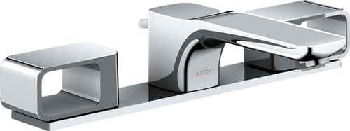 Slika od Urquiola 3-hole basin mixer 50 with plate and pop-up waste set