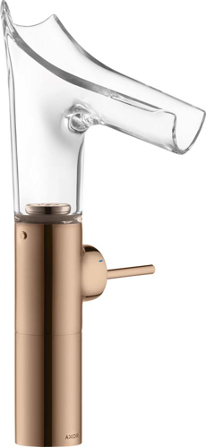 Slika od Starck V Single lever basin mixer 220 with glass spout for wash bowls with waste set