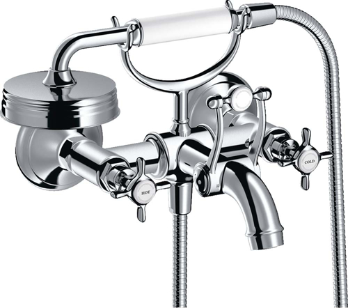 Slika od Montreux 2-handle bath mixer for exposed installation with cross handles