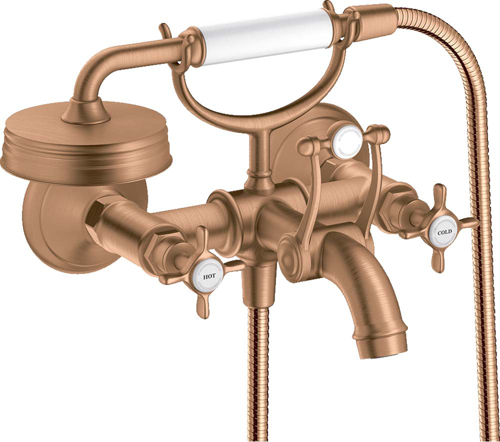 Slika od Montreux 2-handle bath mixer for exposed installation with cross handles