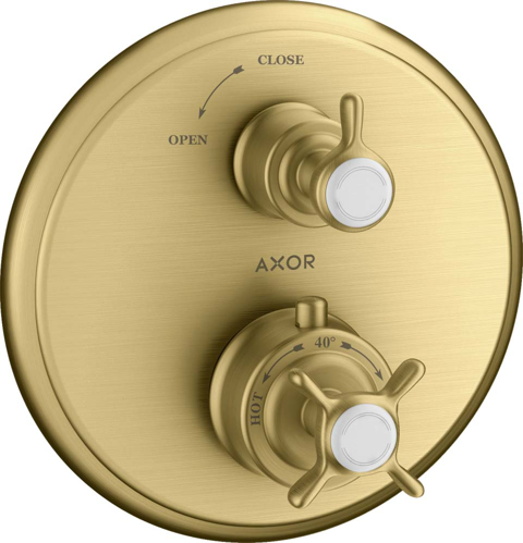Slika od Montreux Thermostat for concealed installation with cross handle and shut-off valve