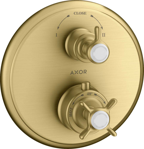 Slika od Montreux Thermostat for concealed installation with cross handle and shut-off/ diverter valve