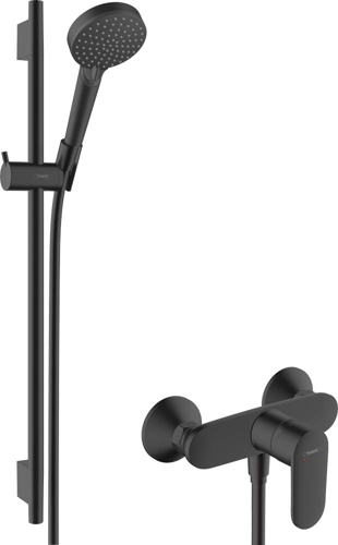 Slika od Vernis Blend Shower system for exposed installation 100 Vario EcoSmart with single lever shower mixer and shower bar S Puro 65 cm