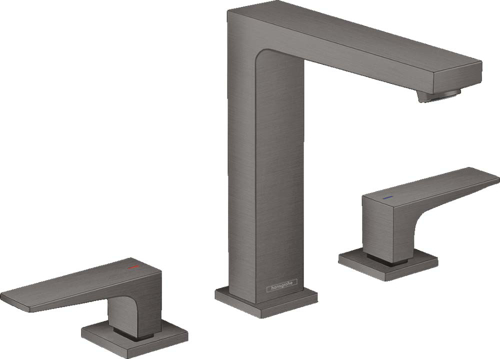 Slika od Metropol 3-hole basin mixer 160 with lever handles and push-open waste set