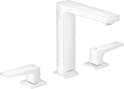 Slika od Metropol 3-hole basin mixer 160 with lever handles and push-open waste set