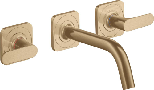 Slika od Citterio M 3-hole basin mixer for concealed installation wall-mounted with spout 166 mm, lever handles and escutcheons