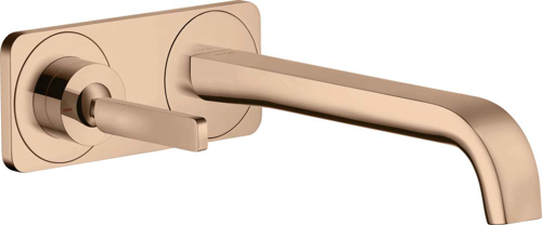 Slika od Citterio E Single lever basin mixer for concealed installation wall-mounted with pin handle, spout 221 mm and plate