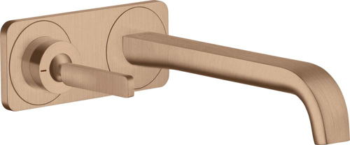 Slika od Citterio E Single lever basin mixer for concealed installation wall-mounted with pin handle, spout 221 mm and plate